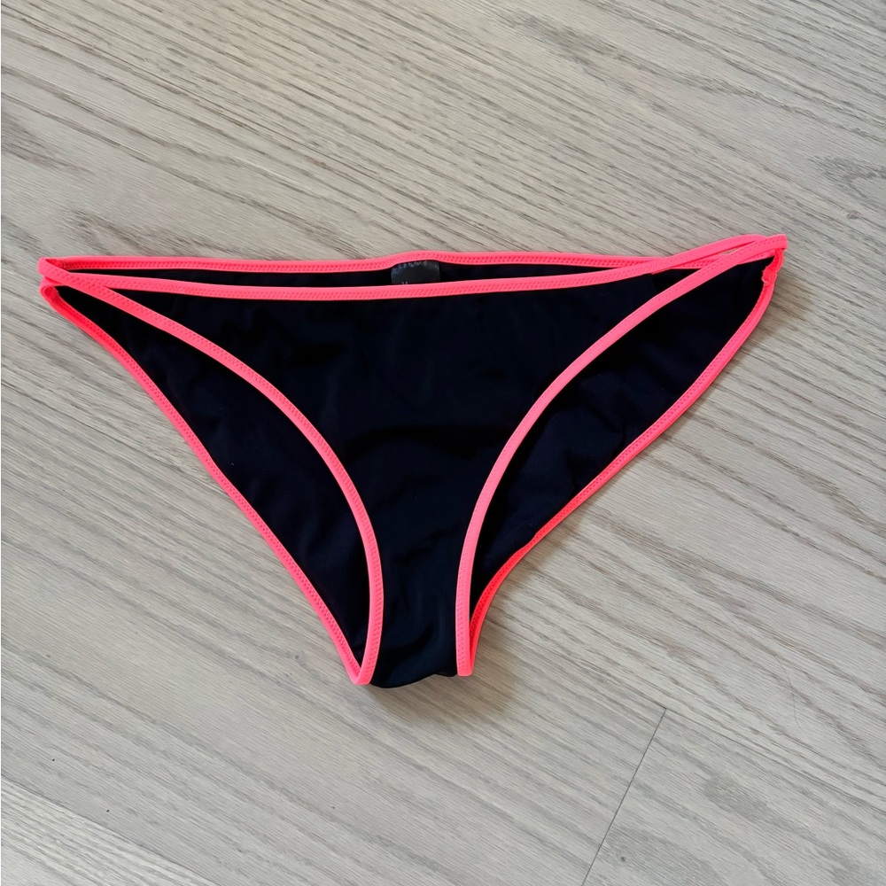🌴* 3/$15*🌴Topshop Black Bikini Bottom with Neon Pink Trim - Size 10